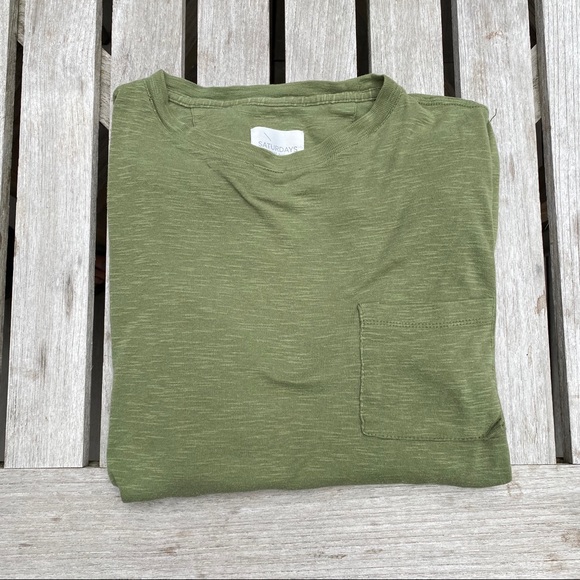 Saturday’s Green Heather long sleeve slightly worn - Picture 1 of 6